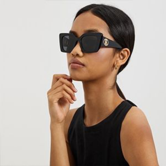 New 💯 Original Burberry BE4344-40368G 51 Daisy Sunglasses Black Frame Grey Lens - Picture 1 of 15